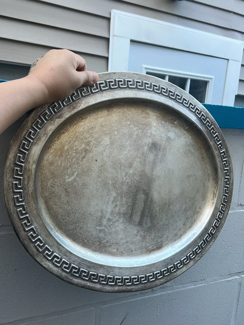Gianni Versace Greca Silverplate Tray